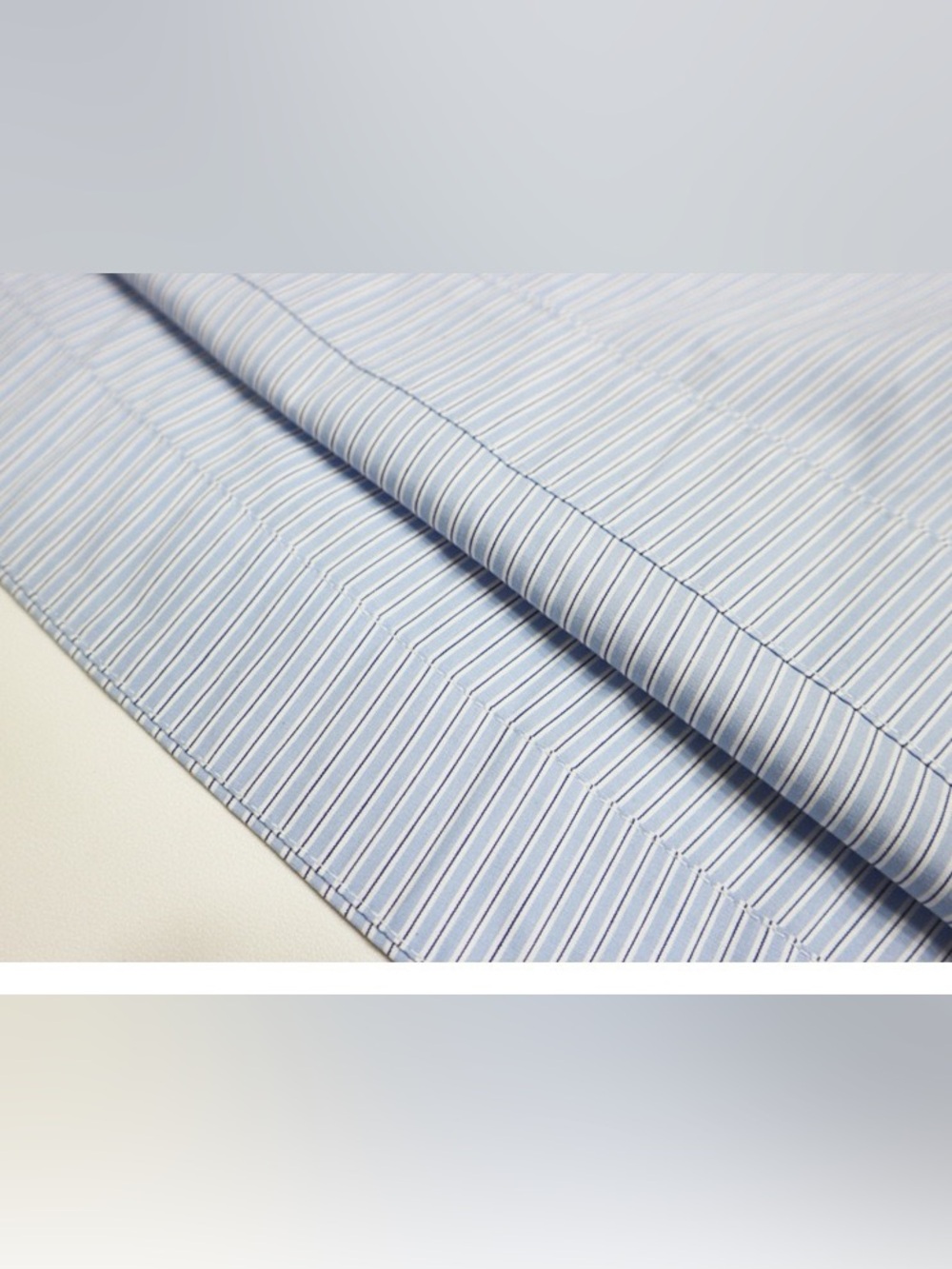 Doen Light Blue and White Striped Smocked Midi Dress - Picture 10 of 10